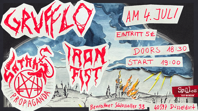 Konzert: Iron Fist + Satan's Propaganda + Grufflo