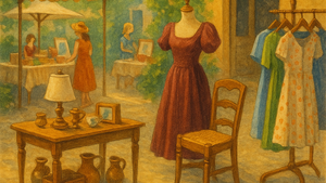 Hofflohmarkt und offenes Atelier in der kleinen Träumerei am Lindenauer Markt