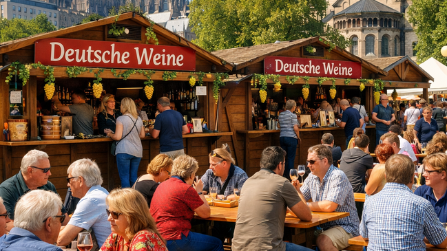 Weinmarkt auf dem Kölner Neumarkt