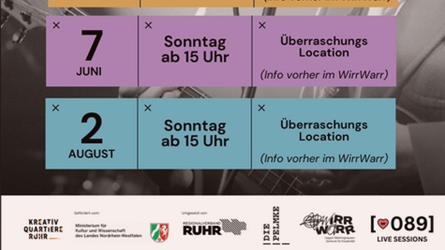 089 LIVE SESSIONS - Akustik Tour im Wilden Winkel Wehringhausen