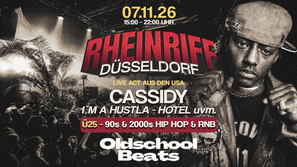 Titelbild der Veranstaltung Oldschool Beats ft. Cassidy @ Rheinriff Düsseldorf