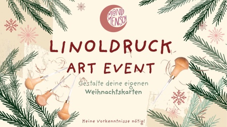 Gestalte Deine eigenen Weihnachtskarten mit Linoldruck *WORKSHOP*