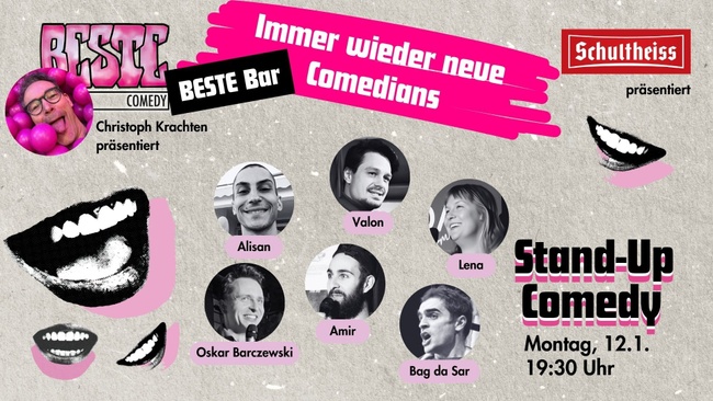 BESTE Comedy Stand up in der BESTE Bar im Wedding direkt am Leopoldplatz 19:30 Uhr
