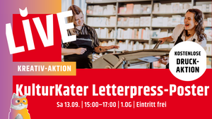 Kostenlose Druck-Aktion: KulturKater Letterpress-Poster