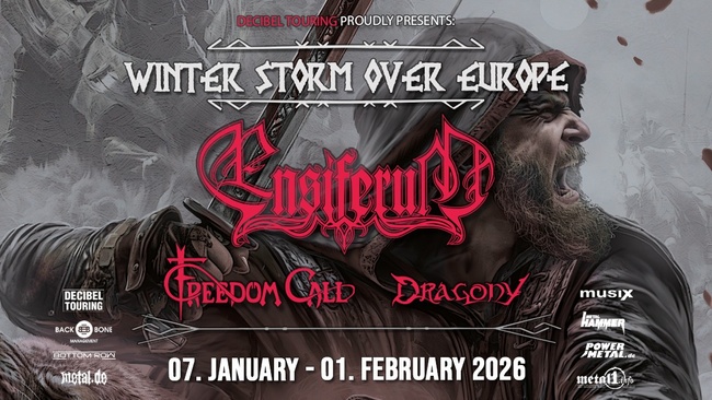 Decibel Touring, Metal Hammer, MusiX, metal.de, powermetal.de, metal1.info & FFM Rock present: ENSIFERUM - WINTERSTORM OVER EUROPE