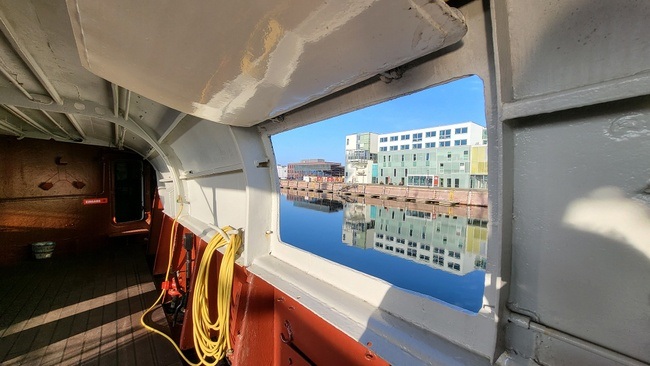 Fischparty auf dem Museumsschiff FMS GERA