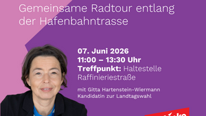 Arbeit, Wohnen und Wandel nach der Wende- Gemeinsame Radtour entlang der Hafenbahntrasse