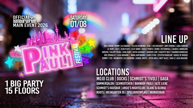 Pink Pauli Festival 2026 | Official Hamburg Pride Main Event