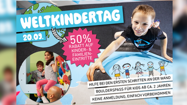 🎉 Weltkindertag Special am 20.09. 🎉 50 % Rabatt auf alle Kinder-Tageseintritte – und Spaß für die ganze Familie