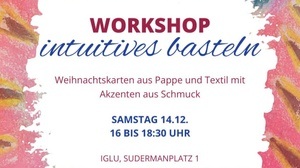 Workshop: Upcycling-Weihnachtskarten aus Pappe + Textil