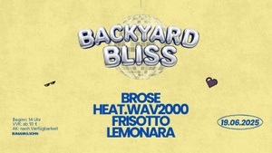 OPEN-AIR-PARTY // BACKYARD BLISS // HOUSE x BOUNCE x TRANCE