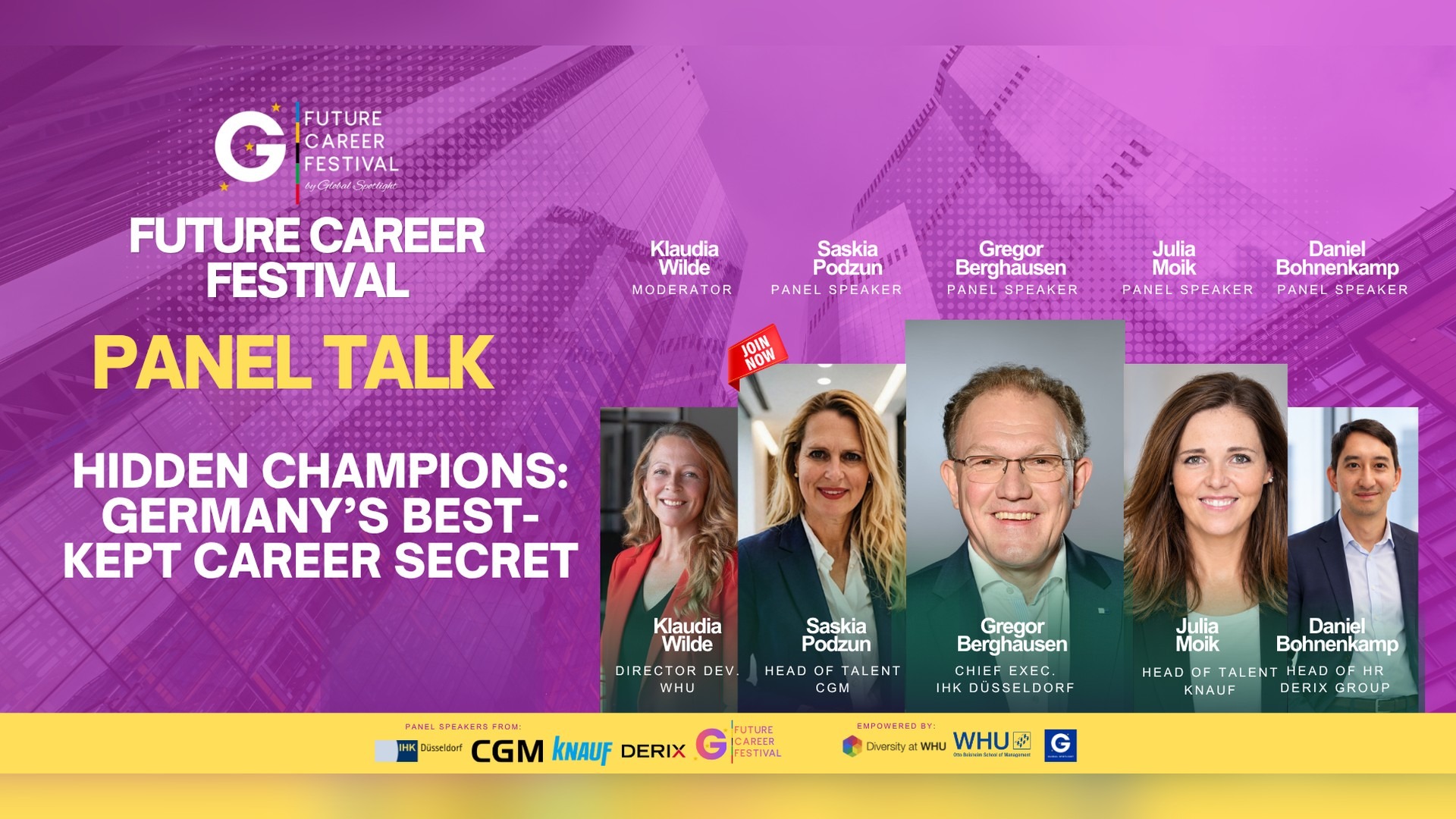 Hidden Champions: Germany’s Best-Kept Career Secret Panel Talk - Future Career Festival Programm