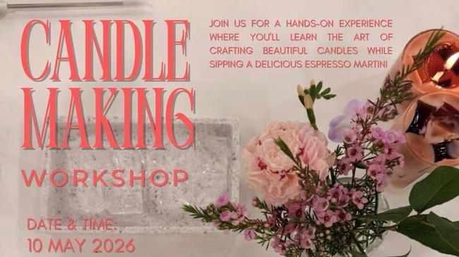 Candle‑Making Workshop: Sip Cold Espresso Martinis, Craft Hot Candles