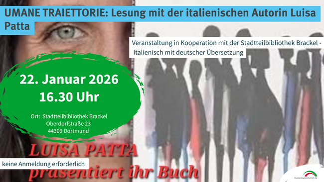 UMANE TRAIETTORIE: Lesung mit der italienischen Autorin Luisa Patta