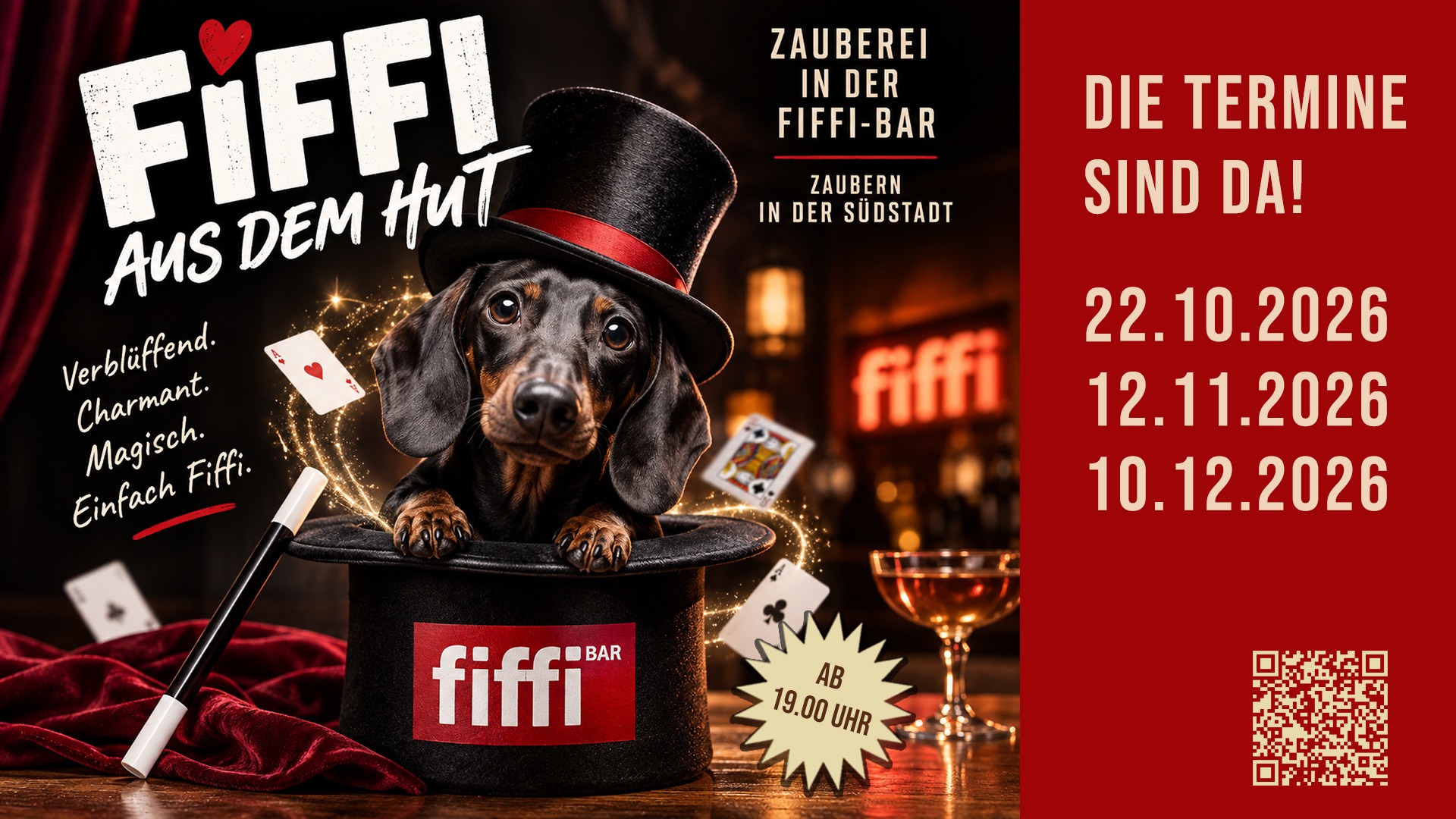 FIFFI AUS DEM HUT - ✨ Zauberei in der Fiffi-Bar - Köln - Südstadt