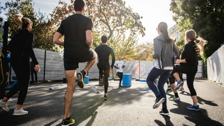 Outdoor Fitness mit Karo