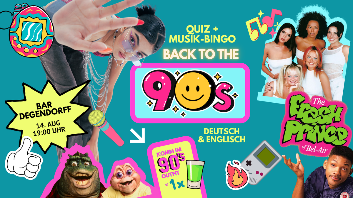 Titelbild der Veranstaltung 90er Jahre - Quiz & Musik-Bingo