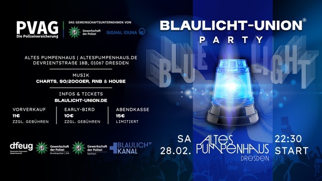 Blaulicht-Union Party - Dresden