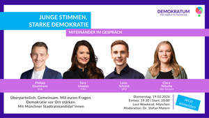 „Junge Stimmen, starke Demokratie – Miteinander im Gespräch“