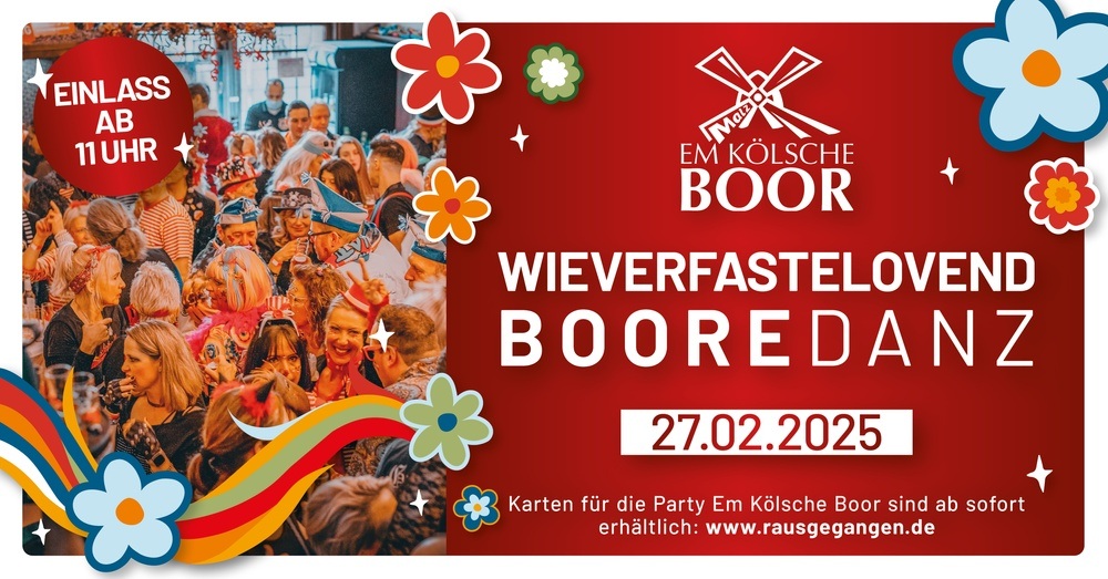 BOOREDANZ - Weiberfastnacht Em Kölsche Boor