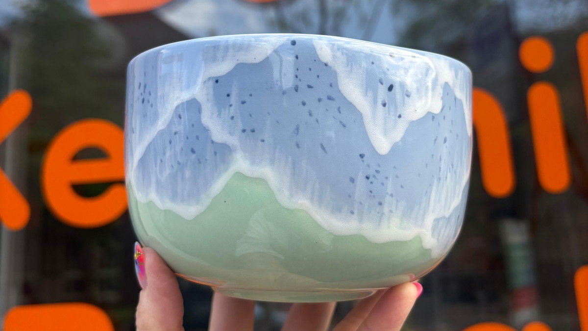 Paint the Sea - Keramik Bemalen Thema Meer Strand Wellen