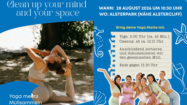 🪣🧘‍♀️🌳 Yoga meets Müllsammeln -  „Clean up your mind & your space“ mit Julia