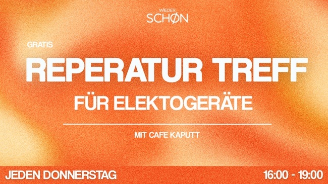 Gratis Reperaturtreff für Elektogeräte