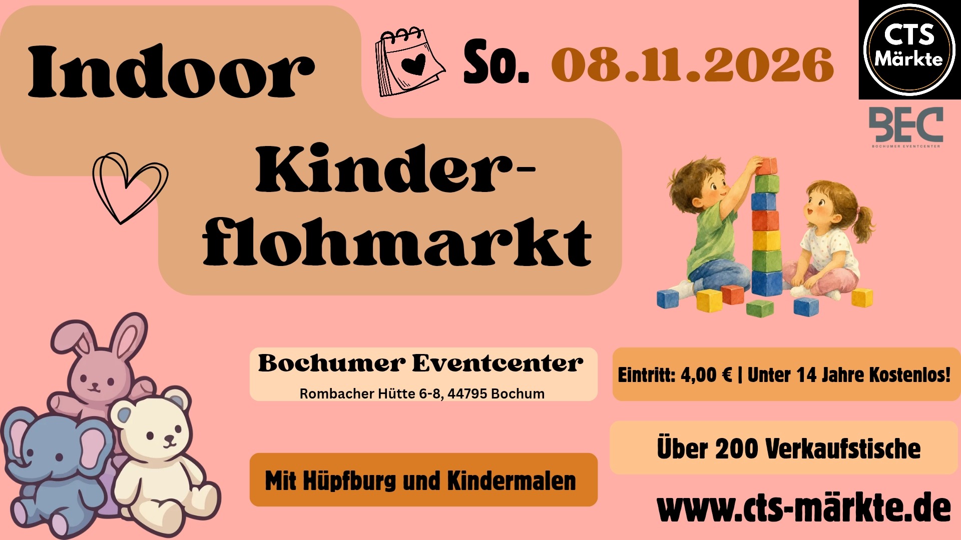 Großer Indoor Kinderflohmarkt im Bochumer Eventcenter