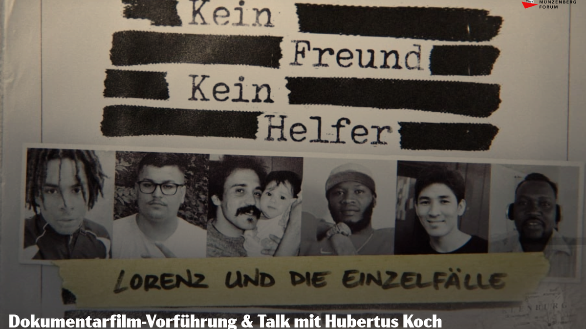 Titelbild der Veranstaltung Kein Freund, Kein Helfer - Dokumentarfilm-Vorführung & Talk