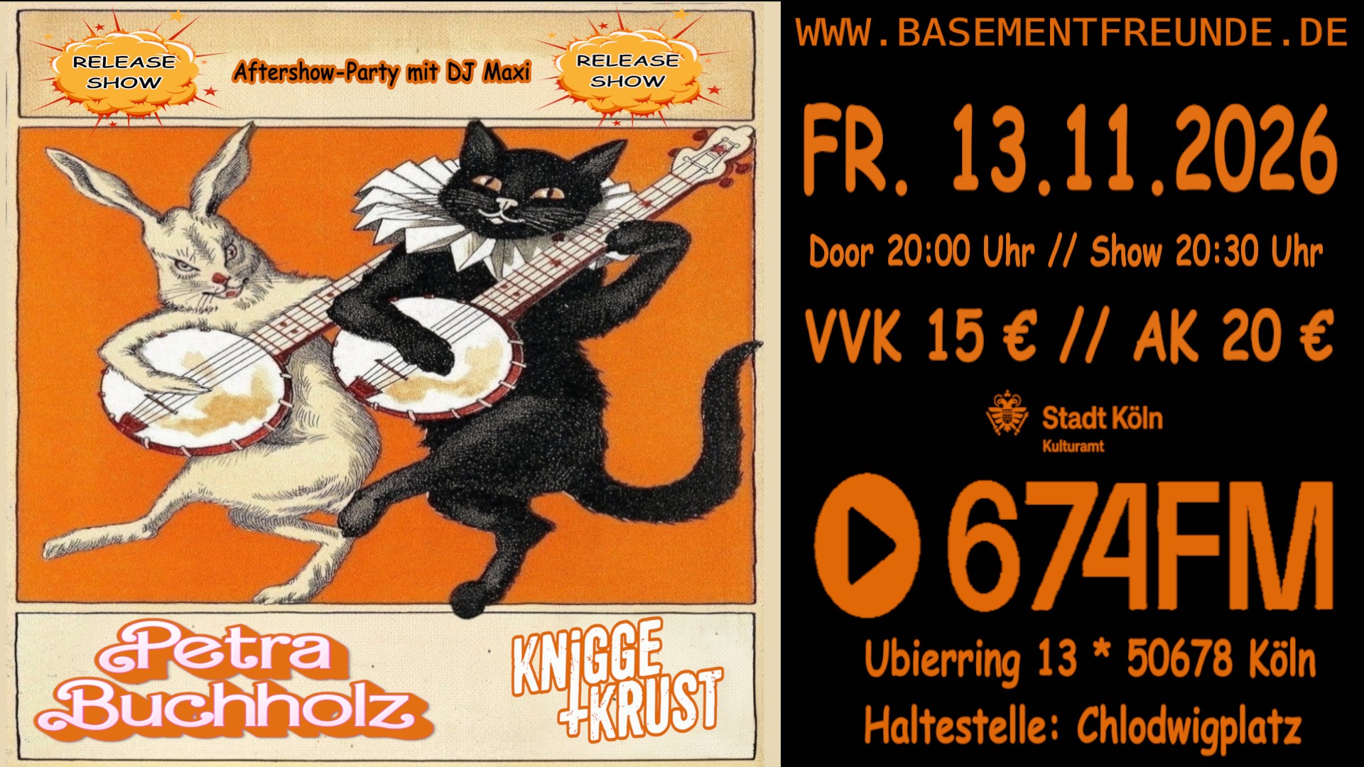 Petra Buchholz (Indie Punk - Köln) Knigge + Krust (Hardcore Punk - Köln)