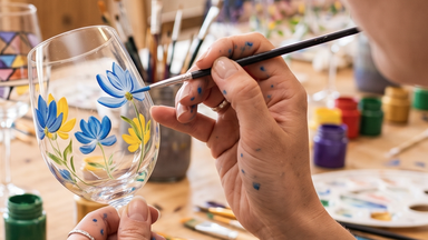 Sip & Paint: Weinglass bemalen