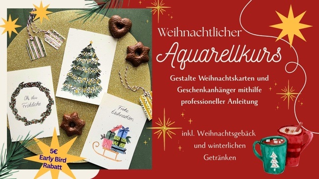 Weihnachtlicher Aquarellkurs