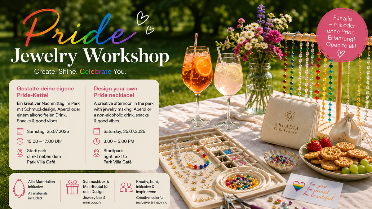 🌈 Pride Jewelry Picnic – Design Your Own Necklace & Aperol in the Park