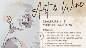 Art & Wine: Aquarell-Malkurs mit Weinverkostung