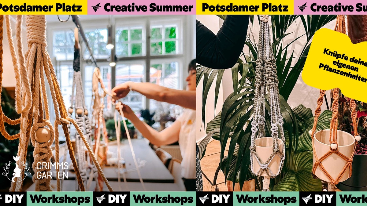 Makramee Blumenampel (Macrame Flower Hanger) | Creative Summer Potsdamer Platz