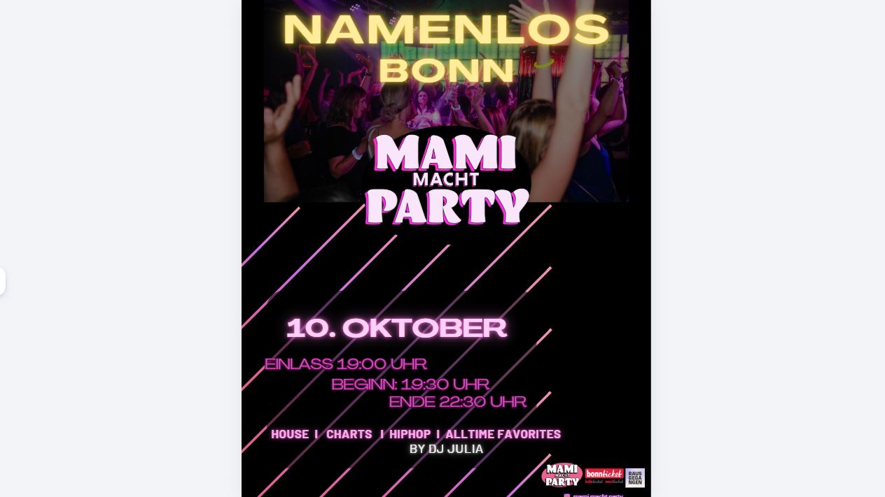 Mami macht Party - Bonns erste und einzige Clubnacht nur für Frauen