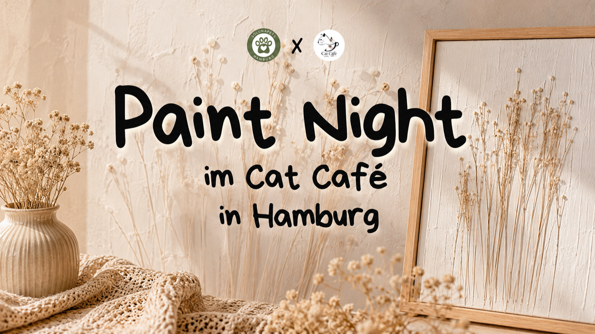 Titelbild der Veranstaltung 🎨🐈 Paint Night im Cat Café Hamburg