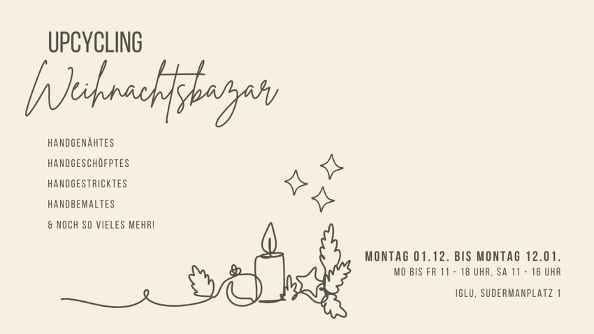 Upcycling-Weihnachtsbazar für Handgemachtes im IGLU