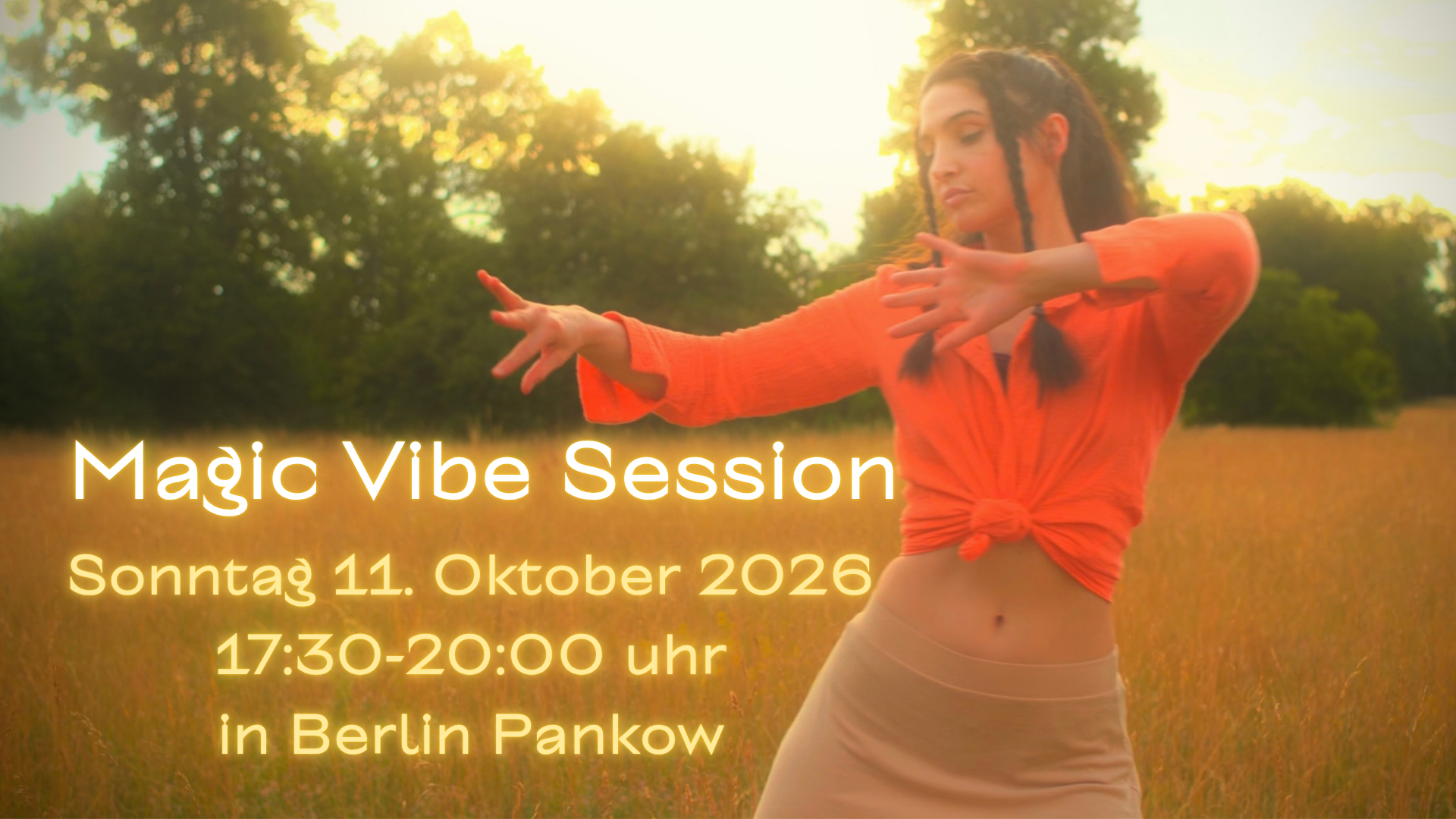 Magic Vibe Session 💛 Begegnung, Bewegung, frei Tanzen, Streching, geführte Meditation / Fantasiereise + Klangreise (mit live Gesang)