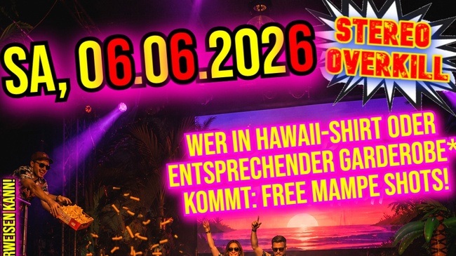 EINTRITT FREI + FREE SHOTS*: STEREO OVERKILL - SUMMER EDITION! INDIE INDIEROCK BRIT PUNK ROCK N ROLL & PARTY CLASSICS
