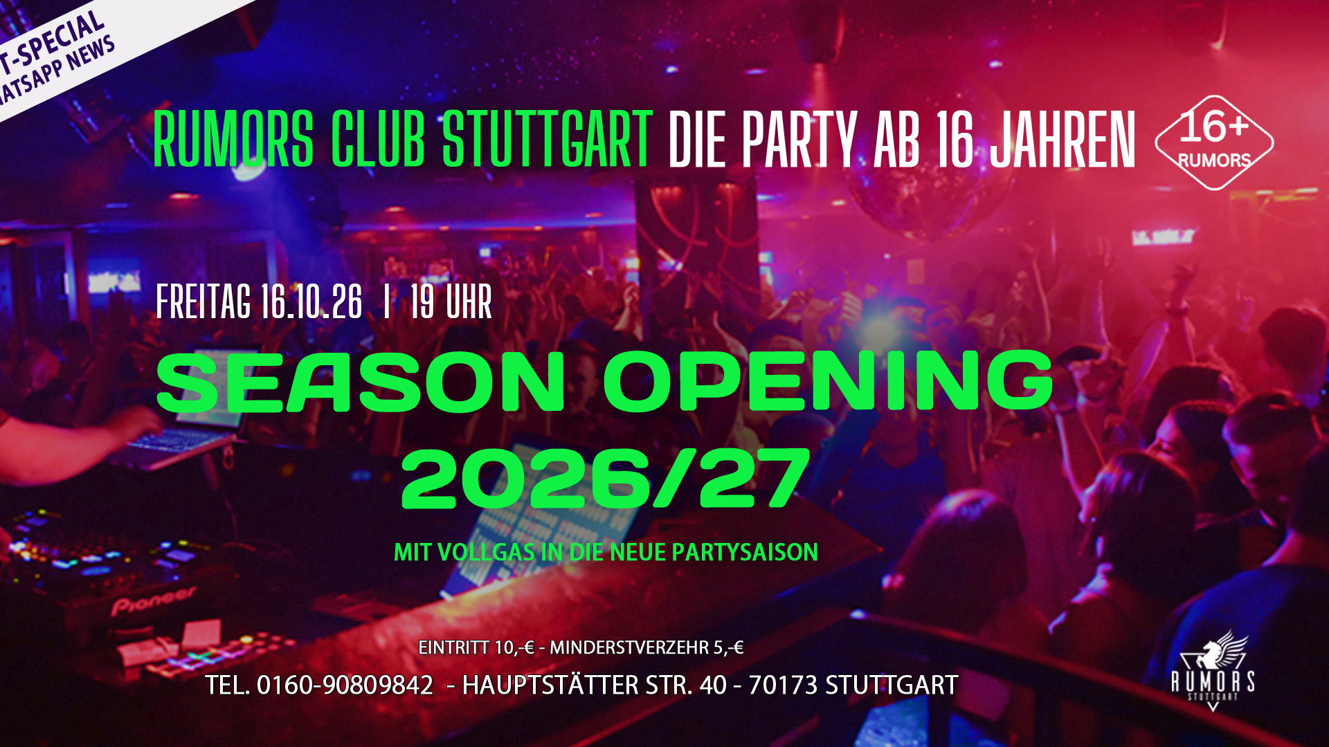 DIE PARTY ab 16 Jahren - Stuttgarts angesagteste 16er Party!