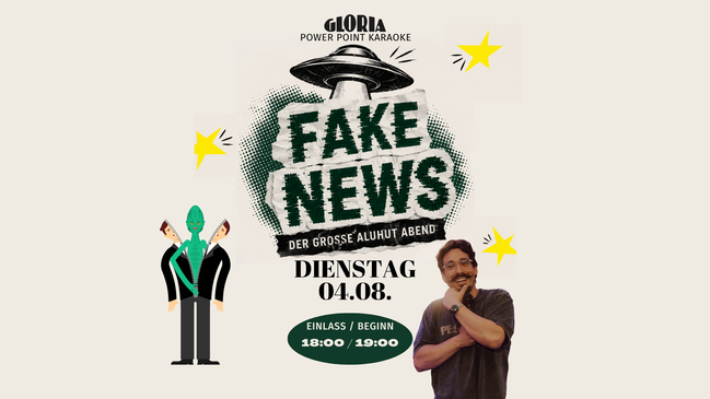 Fake News - Der Power Point Karaoke Abend im Café GLORIA