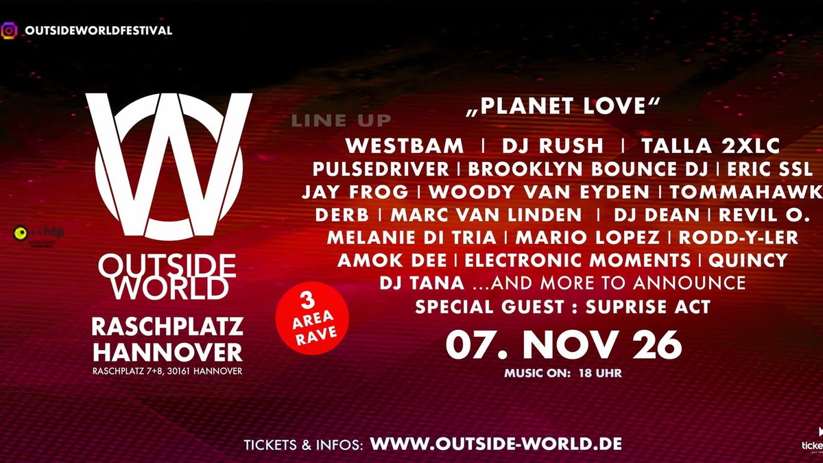 Titelbild der Veranstaltung Planet Love ❤️ by OUTSIDE WORLD FESTIVAL