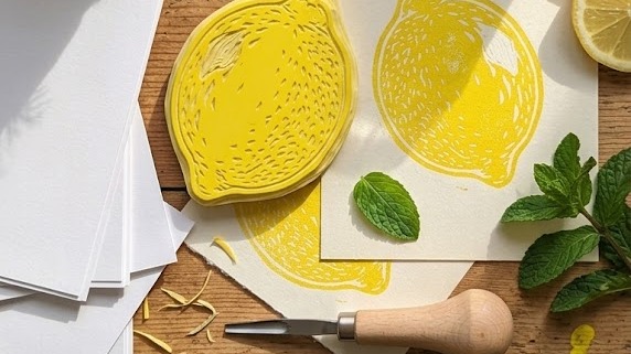 Linoldruck Workshop - Let's print together: Erstelle Stempel & Sommer-Prints mit Linol