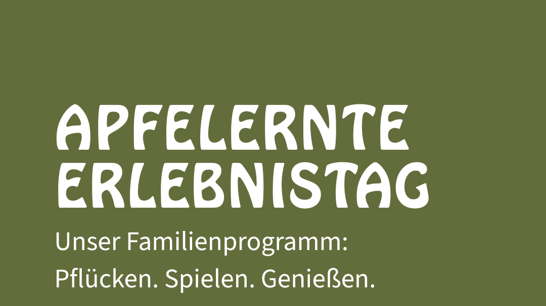 Titelbild der Veranstaltung Apfelerlebnistage & Selbstpflücke