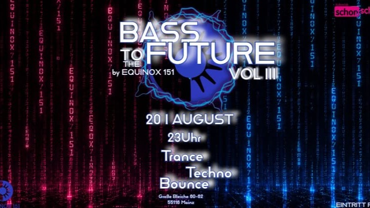 Titelbild der Veranstaltung Bass to the Future by EQUINOX