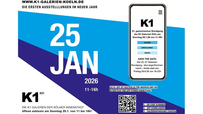 Winterrundgang der K1 Galerien Köln - 25.1.2026, 11-16h