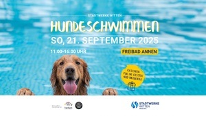 Hundeschwimmen im Freibad Annen