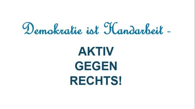Workshop "Haltung zeigen" - Demokratie ist Handarbeit - Aktiv gegen Rechts!