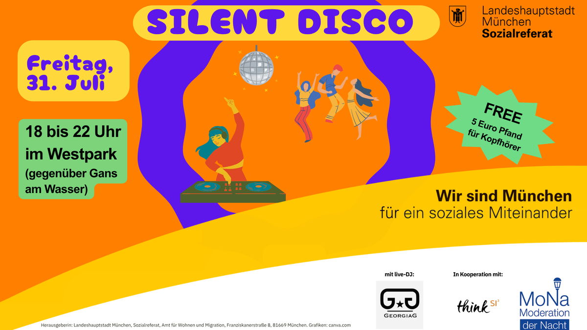 Titelbild der Veranstaltung SILENT DISCO x Parkläufer Berlin x Georgia G